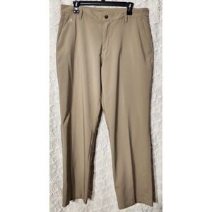 Adidas‎ Mens Climalite Golf Pants Size 34x32 Khaki Tan Preppy Club Business